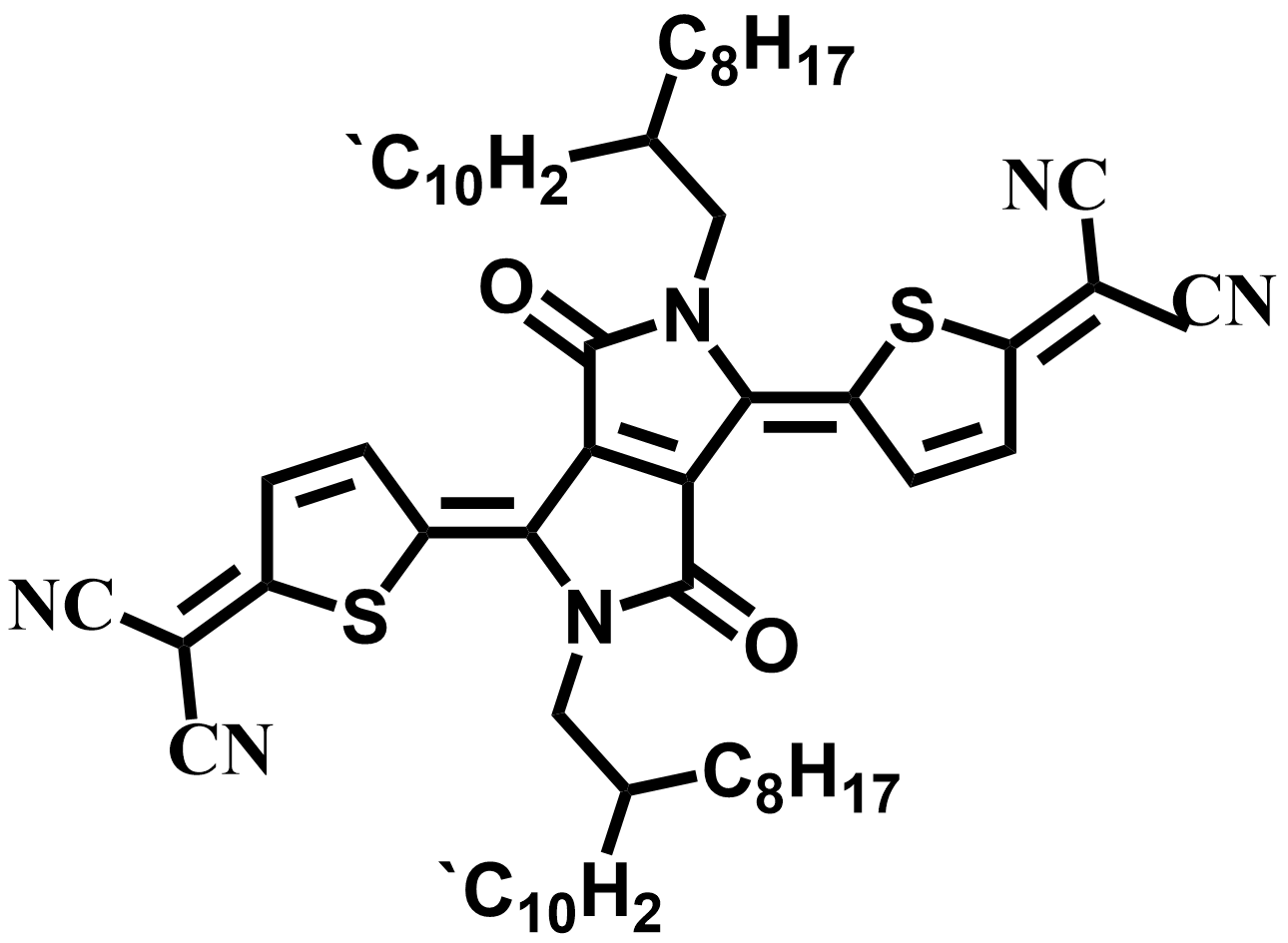 2,2′-[[2,3,5,6-Tetrahydro-2,5-bis(2-octyldodecyl)-3,6-dioxopyrrolo[3,4-c]pyrrole-1,4-diylidene]di-5,2-thiophenediylidene]bis[propanedinitrile]/1603817-61-3